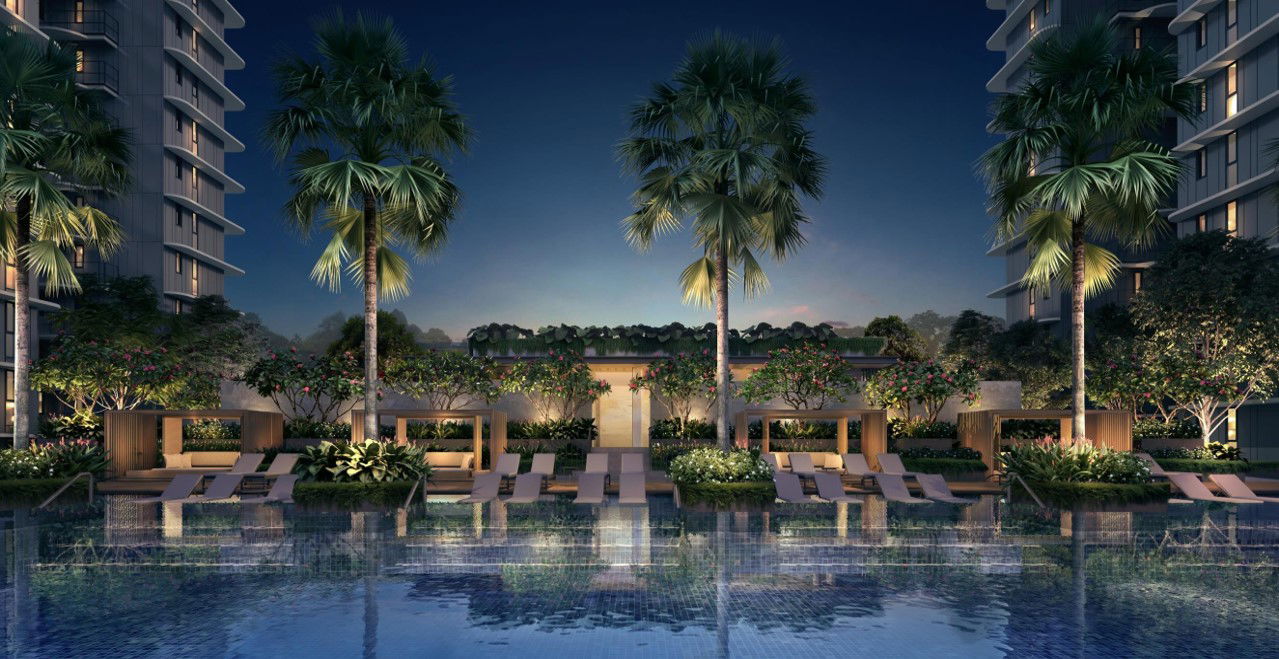 Poolside Walk  and Cabanas